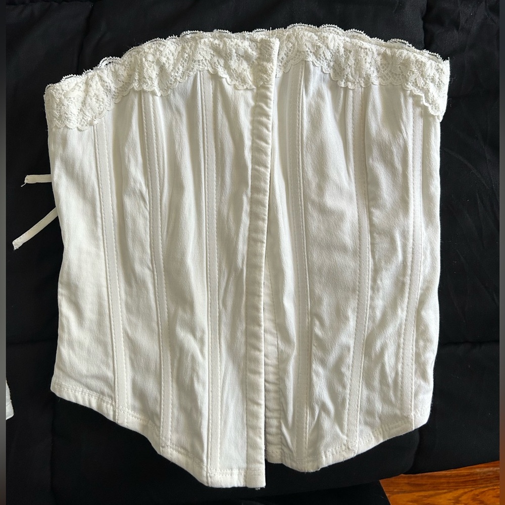 White Lace Corset Top